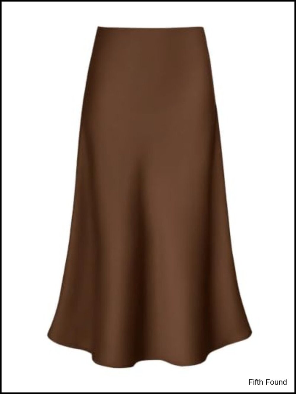 Satin Midi Skirt High Waisted A Line Flowy Hem